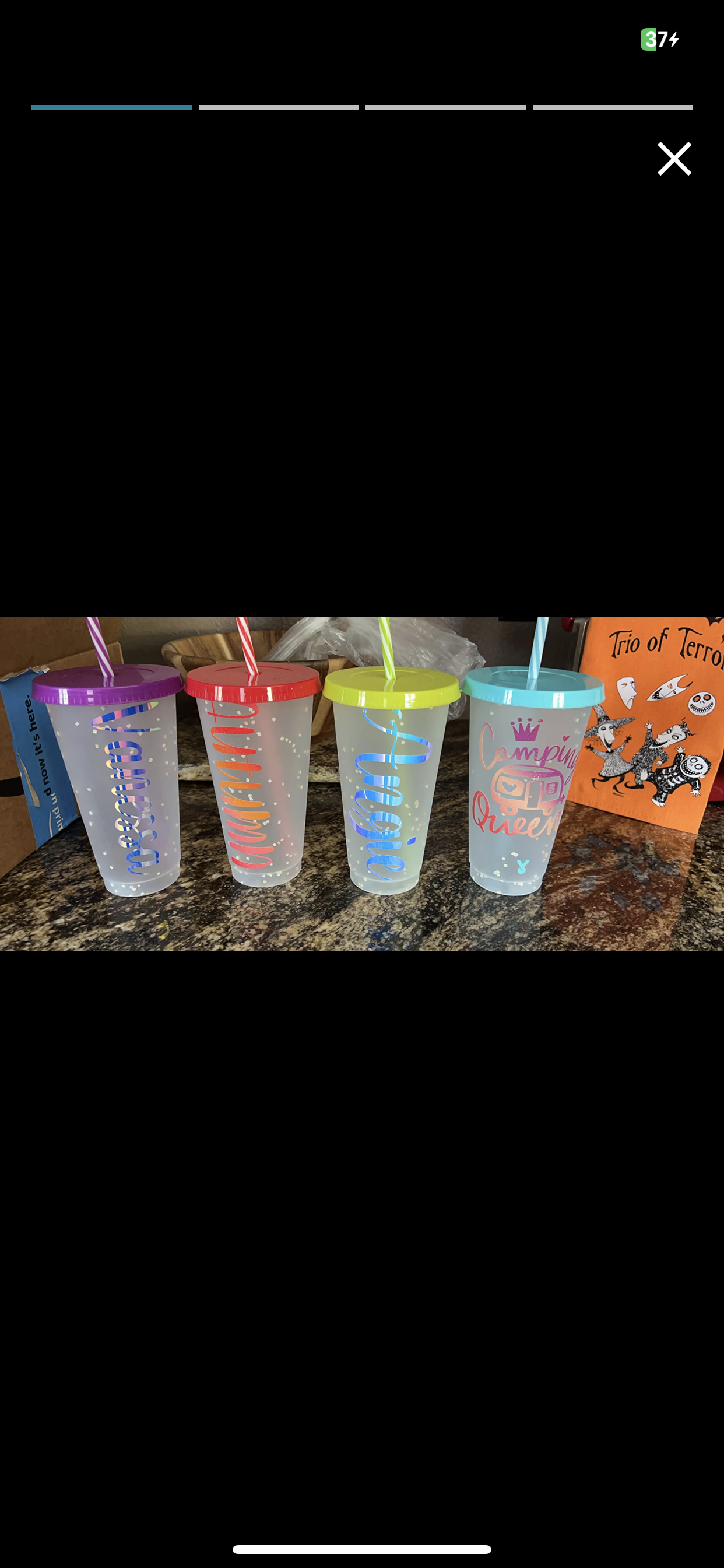 Personalized Confetti Color Changing Cups 24oz