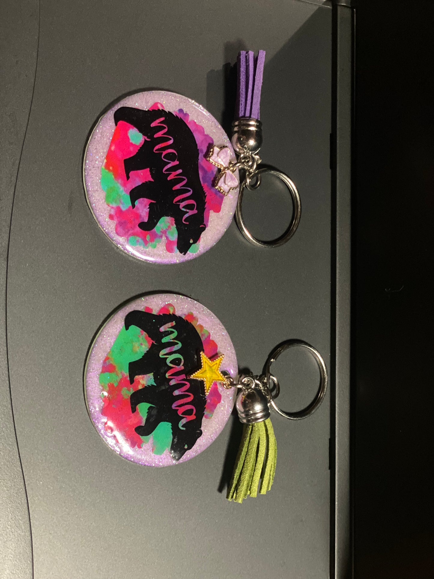 Personalized Custom Keychains Cured with UV Resin